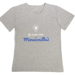 T-shirt Je suis une mère(veille) gris