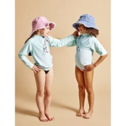 T-shirt manche longue protection UV50 enfant tissu bleu 30x40cm