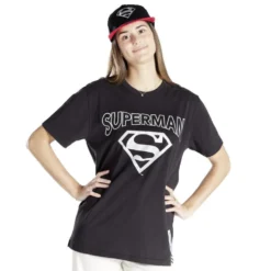 T-shirt Superman coton noir