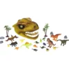 Tête de dinosaure + 20 figurines