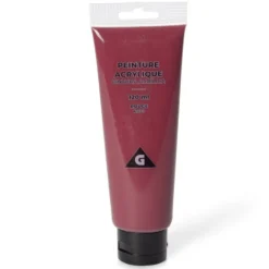 Tube peinture acrylique 120ml rouge
