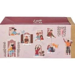 Tunnel de jeu pour chat carton motif maison 60x27xH22cm
