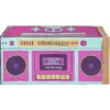 Tunnel de jeu pour chat carton motif cassette 60x27xH22cm