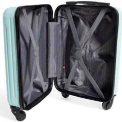 Valise cabine 26L rigide trolley 4 roues amovibles 51cm rose