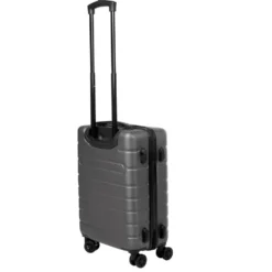 Valise cabine plastique rigide 4 roues gris H50cm