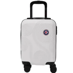 Valise cabine rigide 4 roues plastique ABS blanc 45x35xH50cm