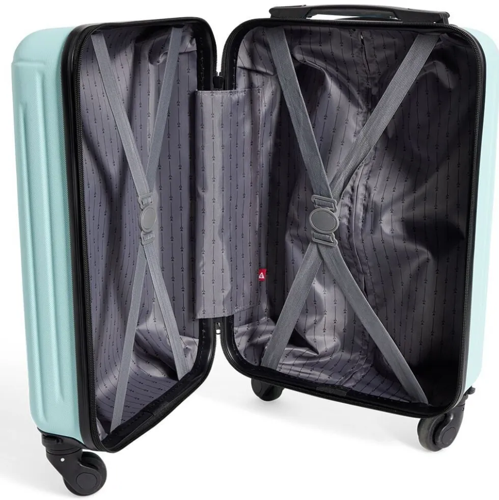 Valise cabine rigide trolley 4 roues 26L jaune