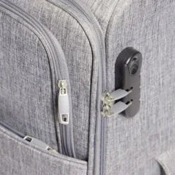 Valise cabine souple 30L 4 roues gris H55cm