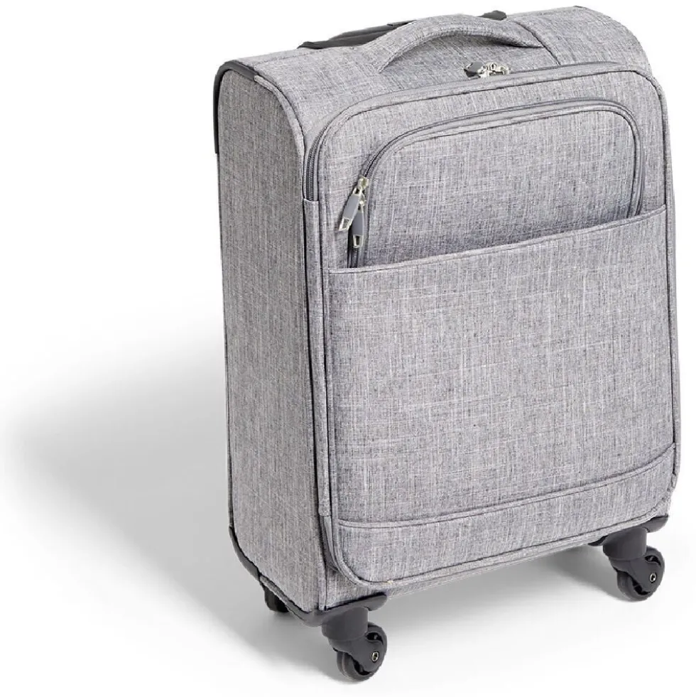 Valise cabine souple 30L 4 roues gris H55cm