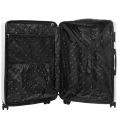 Valise rigide plastique gris 4 roues H60cm