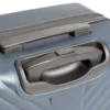 Valise trolley 48L rigide 4 roues plastique bleu 42x25xH62,3cm