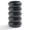 Vase anneau céramique noir Ø11,7xH20,5cm