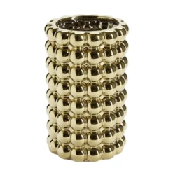 Vase bubble en céramique métallisée doré ou argenté Ø16xH24,5cm (2 modèles)