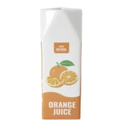Vase céramique forme brique jus d'orange Orange Juice 7x7xH21cm