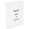 Vase céramique forme livre Sweet Book of Memories blanc et noir 15x4xH20cm