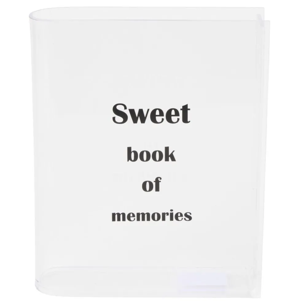 Vase céramique forme livre Sweet Book of Memories blanc et noir 15x4xH20cm