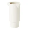 Vase céramique mate façon pichet avec anse boule Ø9,5xH21,5cm (2 modèles)