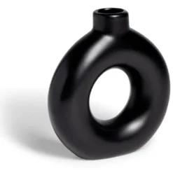 Vase céramique noir H15cm