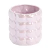 Vase céramique rond bubble coeur rose Ø12xH13cm