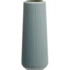 Vase cylindrique en plastique design strié