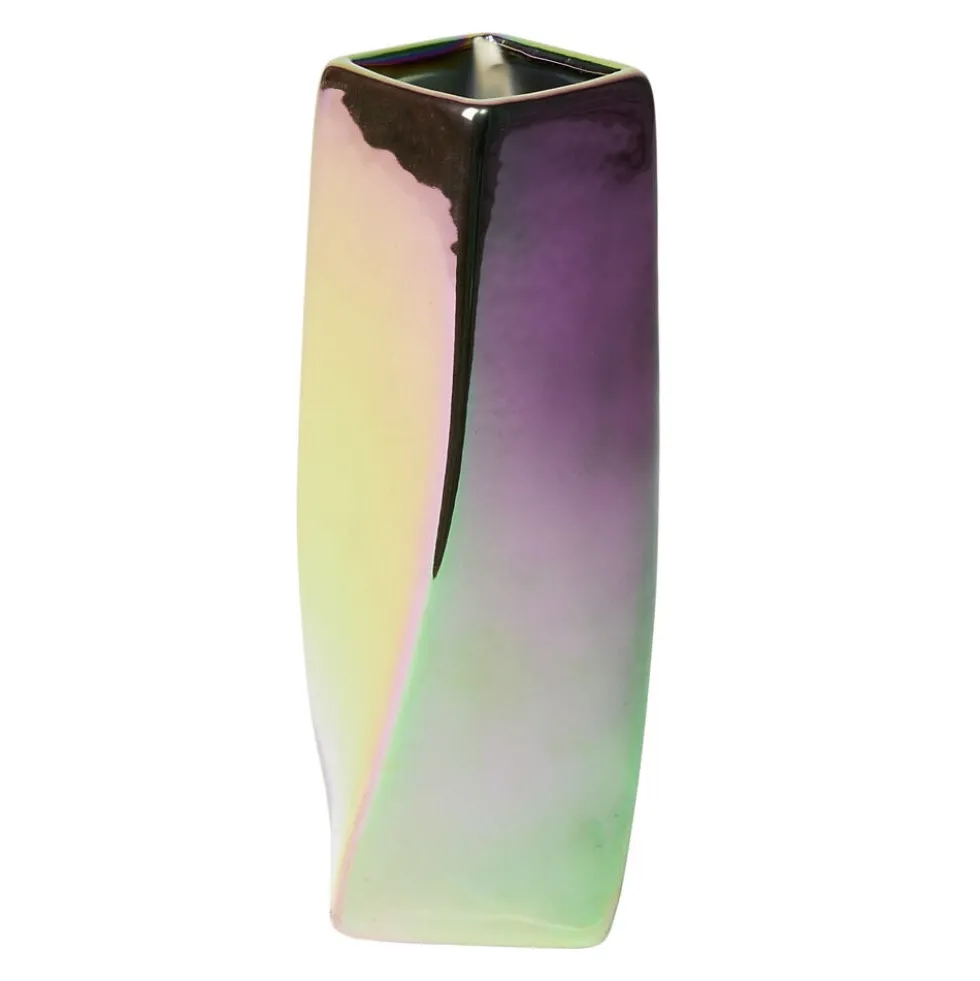 Vase en céramique chromé 6,5x6.5xH15cm (3 modèles)
