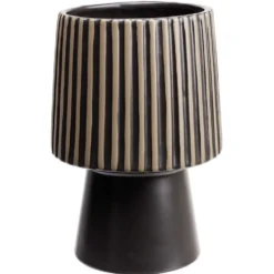 Vase en céramique déco noir et beige