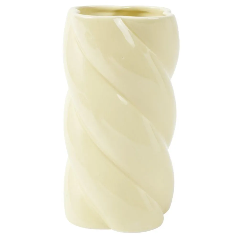Vase en céramique torsadé Ø12xH20cm (2 modèles)