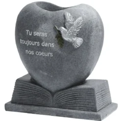 Vase funéraire en forme de coeur