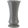Vase funéraire hexagonal ciment gris H30 cm