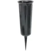 Vase funéraire à planter plastique noir Ø6,5xH23cm