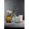 Vase Pampa en verre jaune moutarde mat
