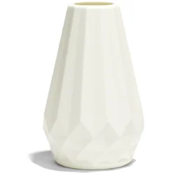 Vase plastique effet origami 7x4,5xH15cm - 4 coloris