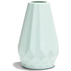 Vase plastique effet origami 7x4,5xH15cm - 4 coloris