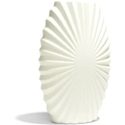 Vase plastique effet origami 9x5xH27cm - 4 coloris