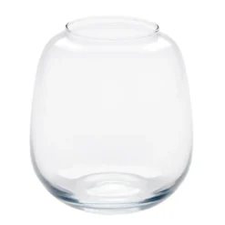 Vase rond en verre transparent Ø19xH20cm