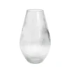 Vase strié en verre transparent Ø12xH20cm