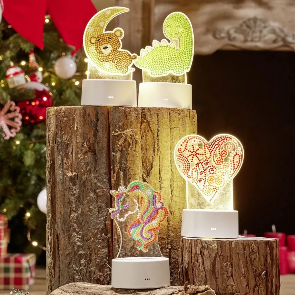 Veilleuse LED créative diamant à coller pour enfant