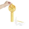 Ventilateur à main brumisateur USB 3 vitesses jaune