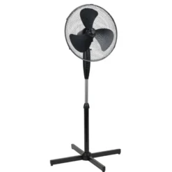 Ventilateur sur pied Homday 3 vitesses 50W Ø60xH120cm (2 modèles noir ou blanc)