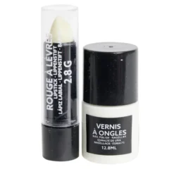Vernis à ongles et rouge à lèvres phosphorécents verts