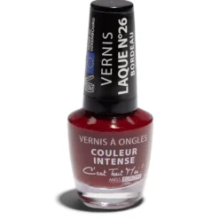 Vernis à ongles laqué N°26 rouge bordeaux