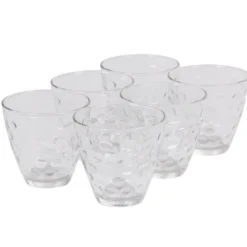 Verre bas Bormioli Rocco Dots x6 verre transparent relief
