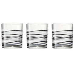 Verre bas motif rayure graphique 25 cl x 6