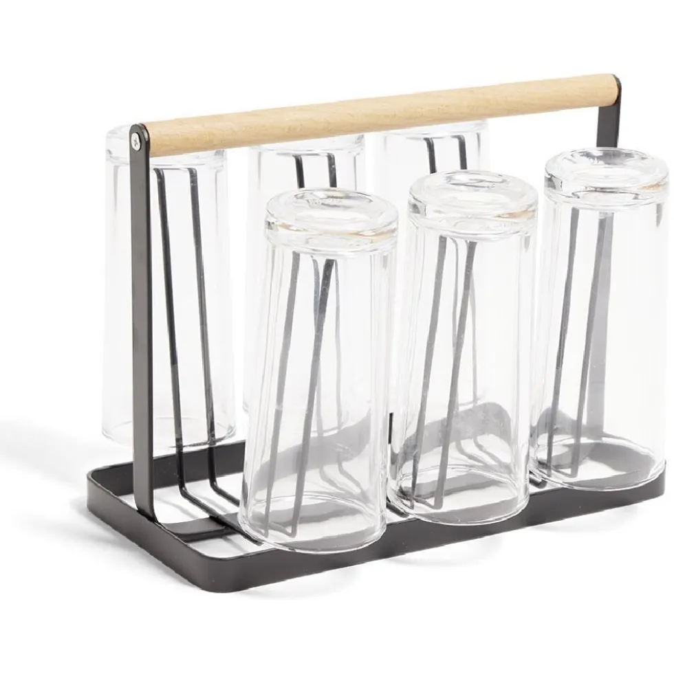 Verre 22cl transparent x6 avec support