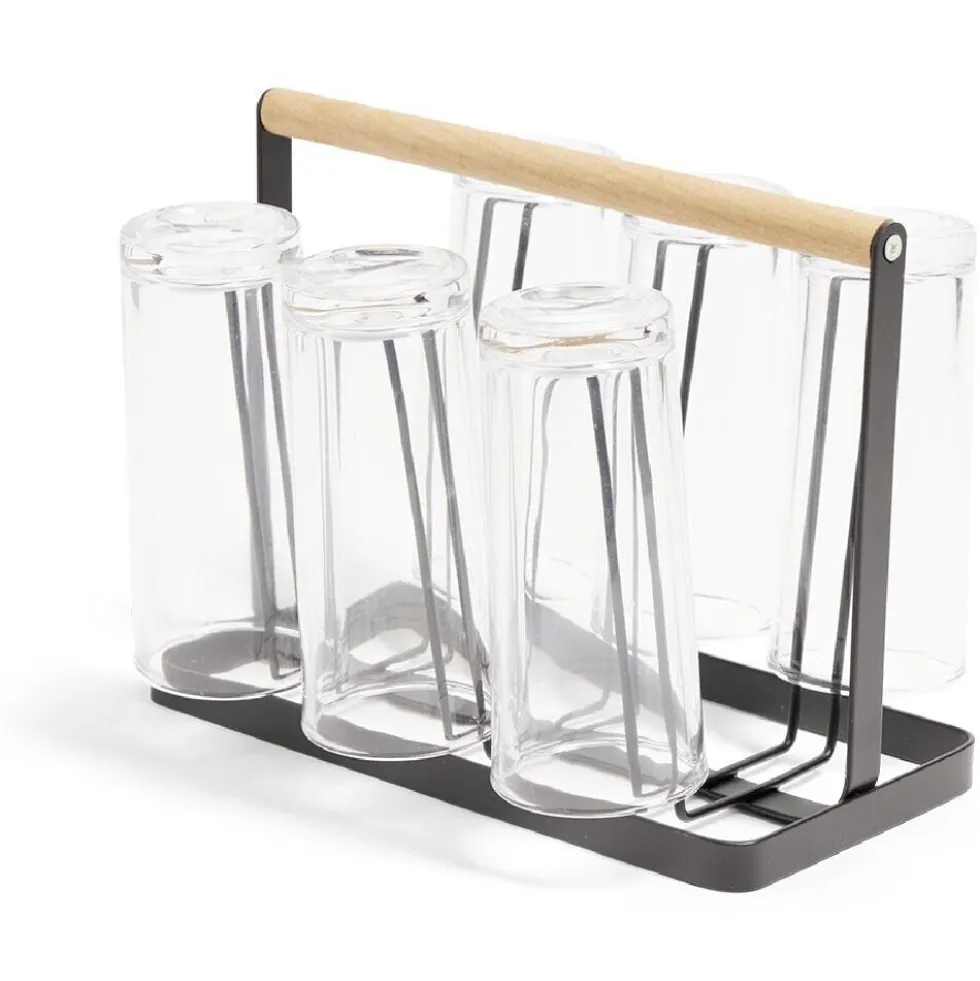Verre 22cl transparent x6 avec support