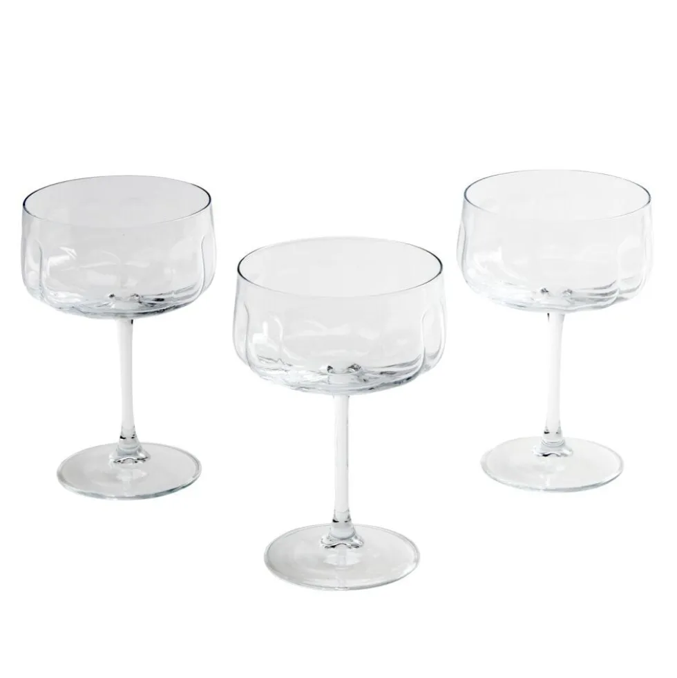 Verre à cocktail x3 rond à bord droit 400ml