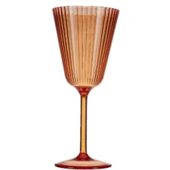 Verre à pied plastique orange 25cl