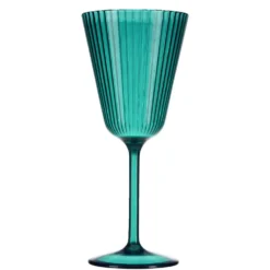 Verre à pied plastique vert 25cl