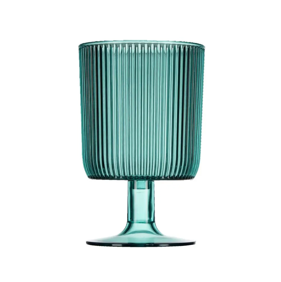 Verre à pied plastique vert 30cl