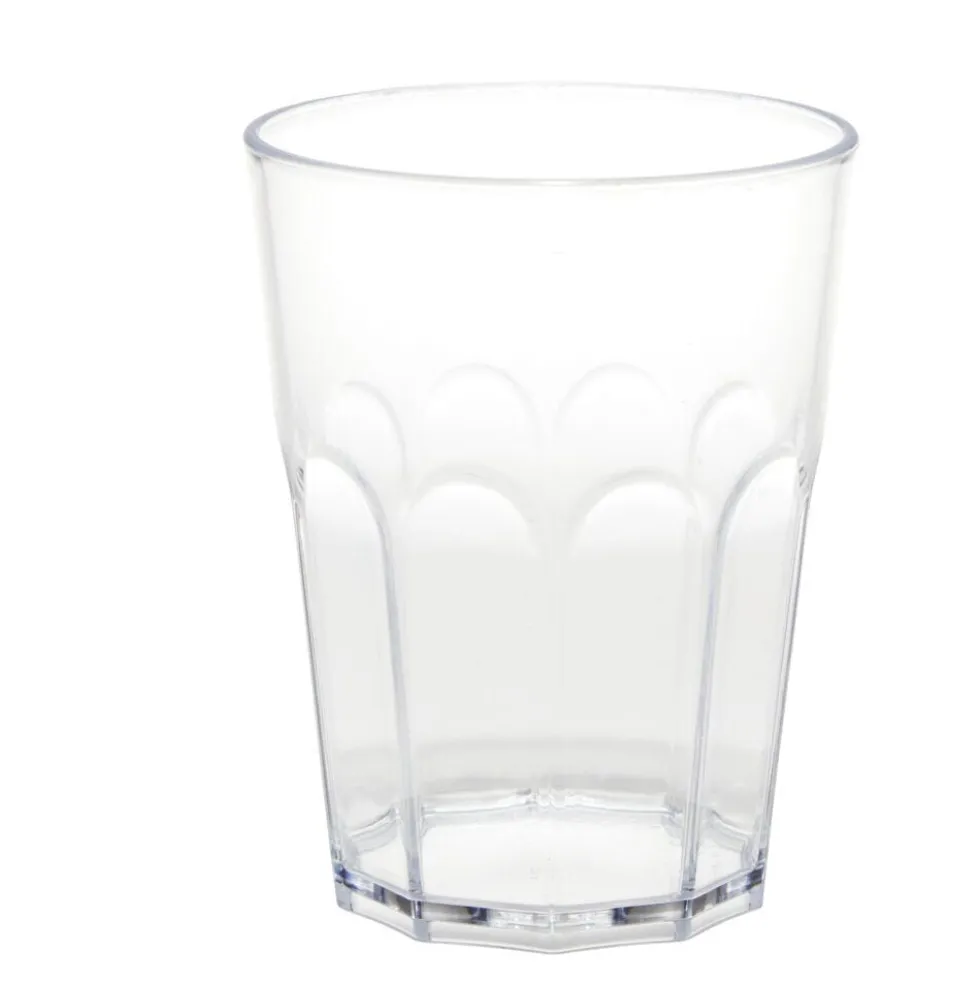 Verre plastique design facette transparent 40 cl